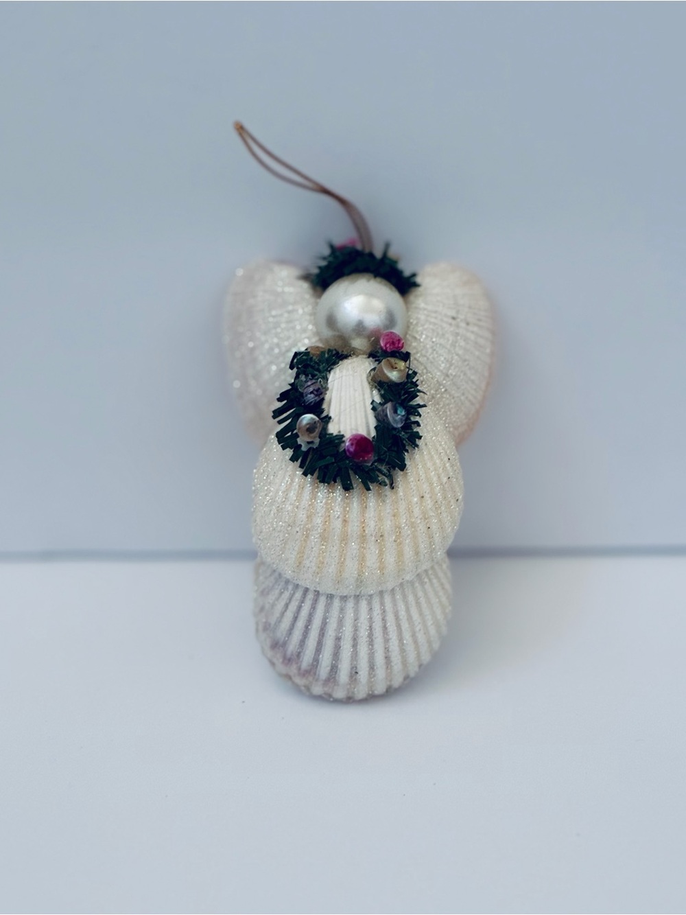 Handmade Seashell Angel Ornament Made Of Shells